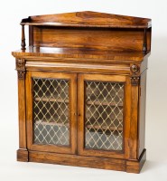 Lot 387 - WILLIAM IV ROSEWOOD CHIFFONIER with...