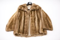 Lot 395 - PASTEL MINK FUR JACKET approximate size UK...