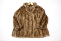 Lot 399 - MINK JACKET in pale brown, approximate size UK...