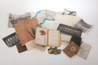 Lot 400 - EMOTIVE WORLD WAR ONE PAIR OF MEDALS, DIARIES,...