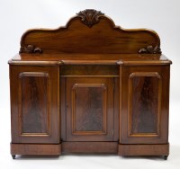 Lot 405 - VICTORIAN MAHOGANY CHIFFONIER with scrolling...