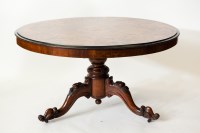 Lot 442 - VICTORIAN FLORAL MARQUETRY WALNUT BREAKFAST...