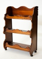 Lot 446 - VICTORIAN MAHOGANY WATERFALL BOOKCASE with...