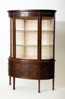 Lot 448 - LATE VICTORIAN MAHOGANY DEMILUNE DISPLAY...