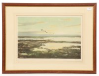 Lot 395A - PETER SCOTT (BRITISH 20TH CENTURY) GEESE IN...