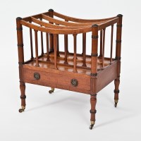 Lot 396 - VICTORIAN MAHOGANY CANTERBURY with four...