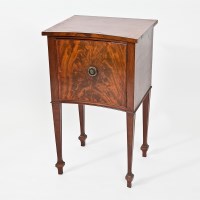 Lot 404 - 1920'S MAHOGANY CROSSBANDED CONCAVE CANTEEN...