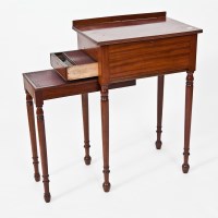 Lot 406 - VICTORIAN MAHOGANY LIBRARY DESK with hinged...