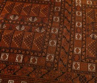 Lot 422 - BELOUCH HATCHLI RUG with four compartments and...