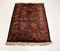 Lot 424 - BELOUCH HATCHLI PART SILK RUG 135cm long, 96cm...