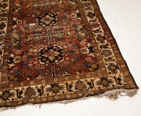Lot 428 - HAMADAN RUG with single row of floral panels,...