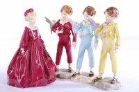Lot 524 - THREE ROYAL WORCESTER FIGURES OF 'THE PARAKEET'...