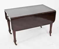 Lot 461 - VICTORIAN MAHOGANY PEMBROKE TABLE with drop...