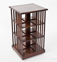 Lot 462 - EDWARDIAN MAHOGANY REVOLVING BOOKCASE 89cm...