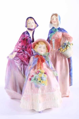 Lot 545 - TWO ROYAL DOULTON PORCELAIN LADY FIGURES...
