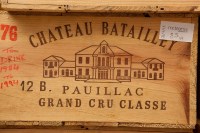 Lot 789 - CHATEAU BATAILLEY 1976(12) A.C. Pauillac,...