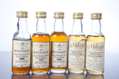 Lot 859 - MINIATURE SELECTION The Macallan 1966, Bottled...