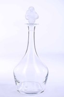 Lot 565 - CONTEMPORARY LALIQUE CLEAR GLASS DECANTER of...