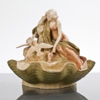 Lot 140 - ROYAL DUX COMPORT modelled with a maiden and...