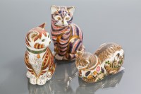 Lot 149 - THREE ROYAL CROWN DERBY PAPERWEIGHTS of...