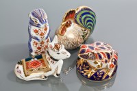 Lot 151 - FOUR ROYAL CROWN DERBY PAPERWEIGHTS of Donkey...