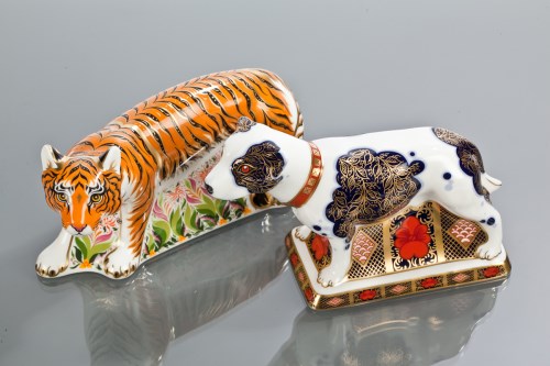 Lot 211 - TWO ROYAL CROWN DERBY PAPERWEIGHTS Sumatran...