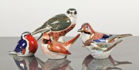 Lot 221 - FIVE ROYAL CROWN DERBY PAPERWEIGHTS of birds,...