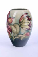 Lot 586 - MOORCROFT SMALL OVOID VASE decorated with the...