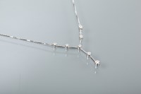 Lot 1172 - WHITE GOLD AND DIAMOND NECKLACE made by...