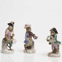 Lot 597 - GROUP OF THREE CONTINENTAL PORCELAIN FIGURES...