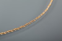 Lot 1205 - EIGHTEEN CARAT GOLD NECKLACE of rope twist form