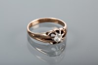 Lot 1334 - GENTLEMAN'S VICTORIAN STYLE DIAMOND SOLITAIRE...