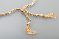 Lot 1381 - NINE CARAT GOLD ROPELINK CHAIN NECKLACE...