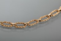 Lot 1383 - NINE CARAT GOLD ROPE DESIGN NECKLACE...