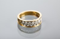 Lot 1390 - TWO ROW DIAMOND HALF ETERNITY RING with...