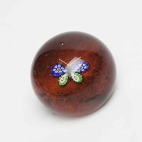 Lot 631 - YSART STYLE CIRCULAR GLASS PAPERWEIGHT...