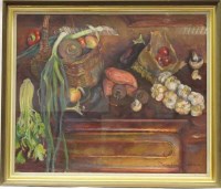 Lot 1906 - * JOSEPHINE GRAHAM, STILL LIFE WITH VEGETABLES...