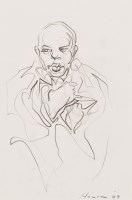 Lot 1696 - PETER HOWSON OBE, JADE pencil on paper, signed...