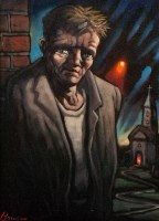 Lot 1713 - * PETER HOWSON OBE, MAN IN CHURCH oil on...