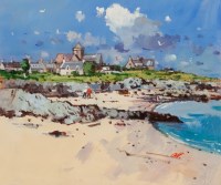 Lot 1718 - * JAMES ORR, IONA acrylic on board, signed...