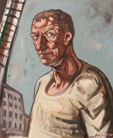 Lot 1770 - * PETER HOWSON OBE, SELF-PORTRAIT oil on...