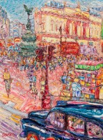 Lot 1804 - TOM SCANLON, PICCADILLY SUMMER oil on canvas,...