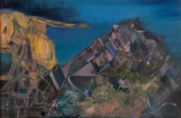 Lot 1821 - G. P. MCGHEE, ABSTRACT: WESTERN ALGARVE oil on...