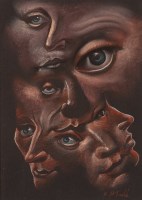 Lot 1987 - * FRANK MCFADDEN, PERCEPTION OF VISION pastel...