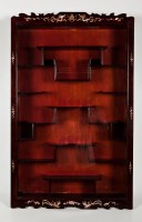 Lot 30 - CHINESE WOODEN DISPLAY CASE with multi level...