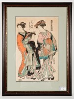 Lot 54 - JAPANESE WOODBLOCK PRINT depicting the...