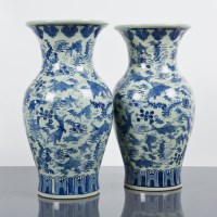 Lot 86 - PAIR OF CHINESE BLUE AND WHITE VASES of...