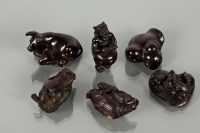 Lot 90 - COLLECTION OF JAPANESE CARVED WOOD NETSUKES...