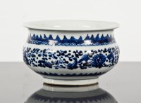 Lot 94 - 19TH CENTURY CHINESE BLUE AND WHITE CENSER of...