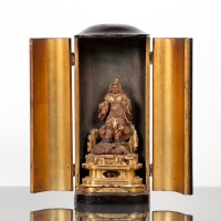 Lot 100A - JAPANESE MEIJI PERIOD LACQUER ZUSHI SHRINE the...